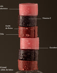 AORA MÉXICO MAKEUP - ACARÍCIAME SUERO SÓLIDO DE LABIOS - ÁCIDO HIALURÓNICO - VITAMINA E - ACEITE DE RICINO - CHILE - ESCUALENO