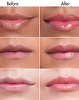 Labios antes y después de aplicar AORA México Solid Lip Gloss. Hidratación visible y brillo natural. /
Lips before and after applying AORA Mexico Solid Lip Gloss. Visible hydration and natural shine