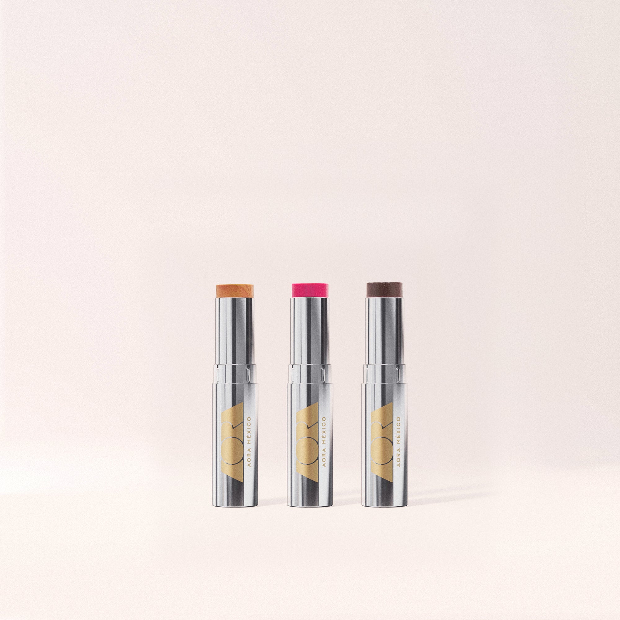 AORA MÉXICO - ACARÍCIAME COLOURS KIT X 3 - SUERO SÓLIDO DE LABIOS - Solid Lip Gloss - 0% PLASTICO - PLASTIC FREE